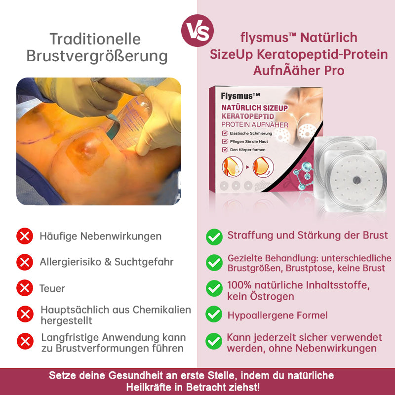 🍒Flysmus™ Natürlich SizeUp Keratopeptid-Protein Aufnäher Pro