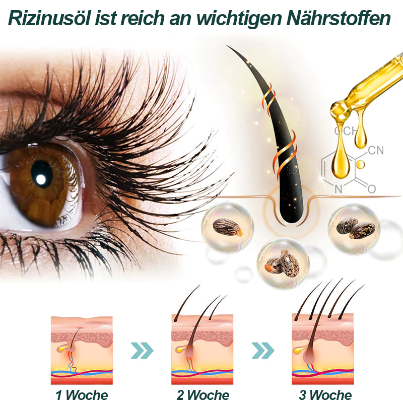 Furzero™ 100% natürliches Rizinusöl Wimpern-, Augenbrauen- und Haarwachstumsserum