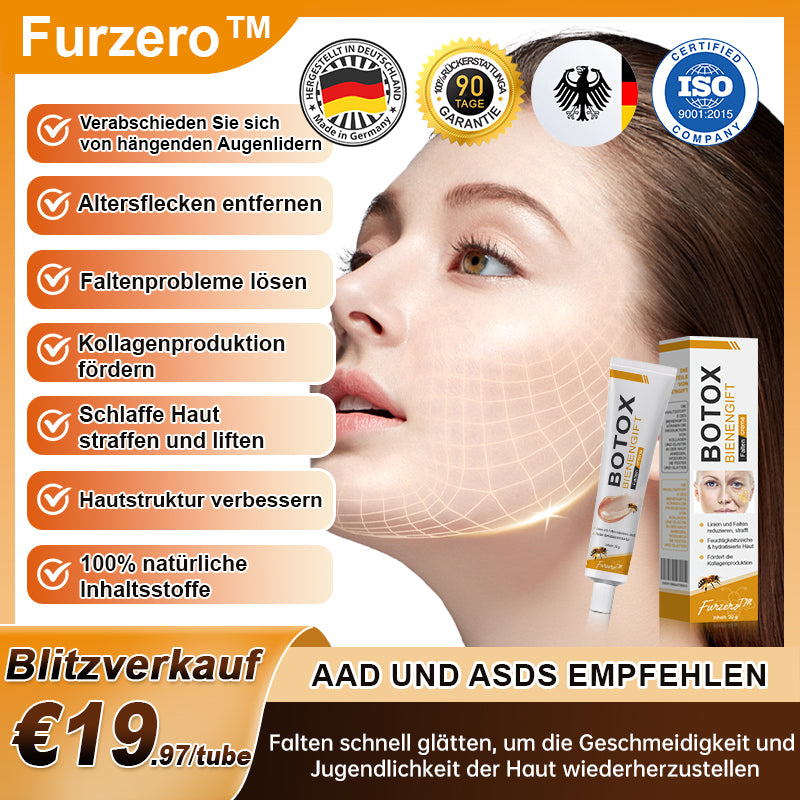 đđHergestellt in Deutschland - â¨Furzero⢠Botox Bienenvenom Faltenentfernungscreme