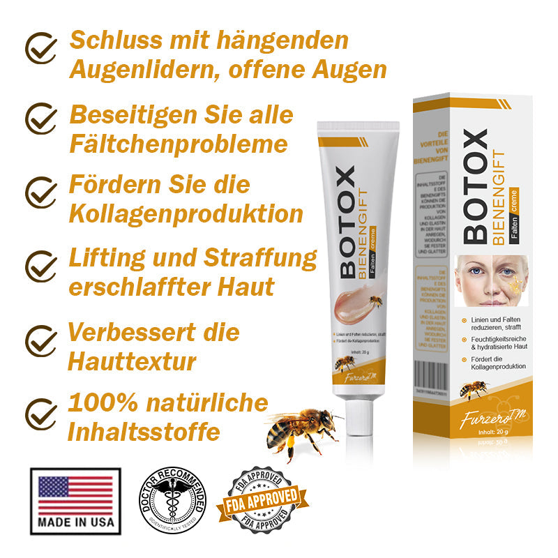 đđHergestellt in Deutschland - â¨Furzero⢠Botox Bienenvenom Faltenentfernungscreme