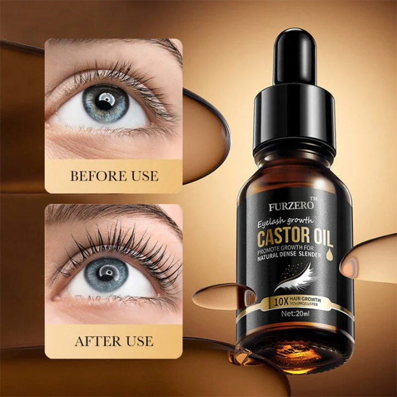 Furzero™ 100% natürliches Rizinusöl Wimpern-, Augenbrauen- und Haarwachstumsserum