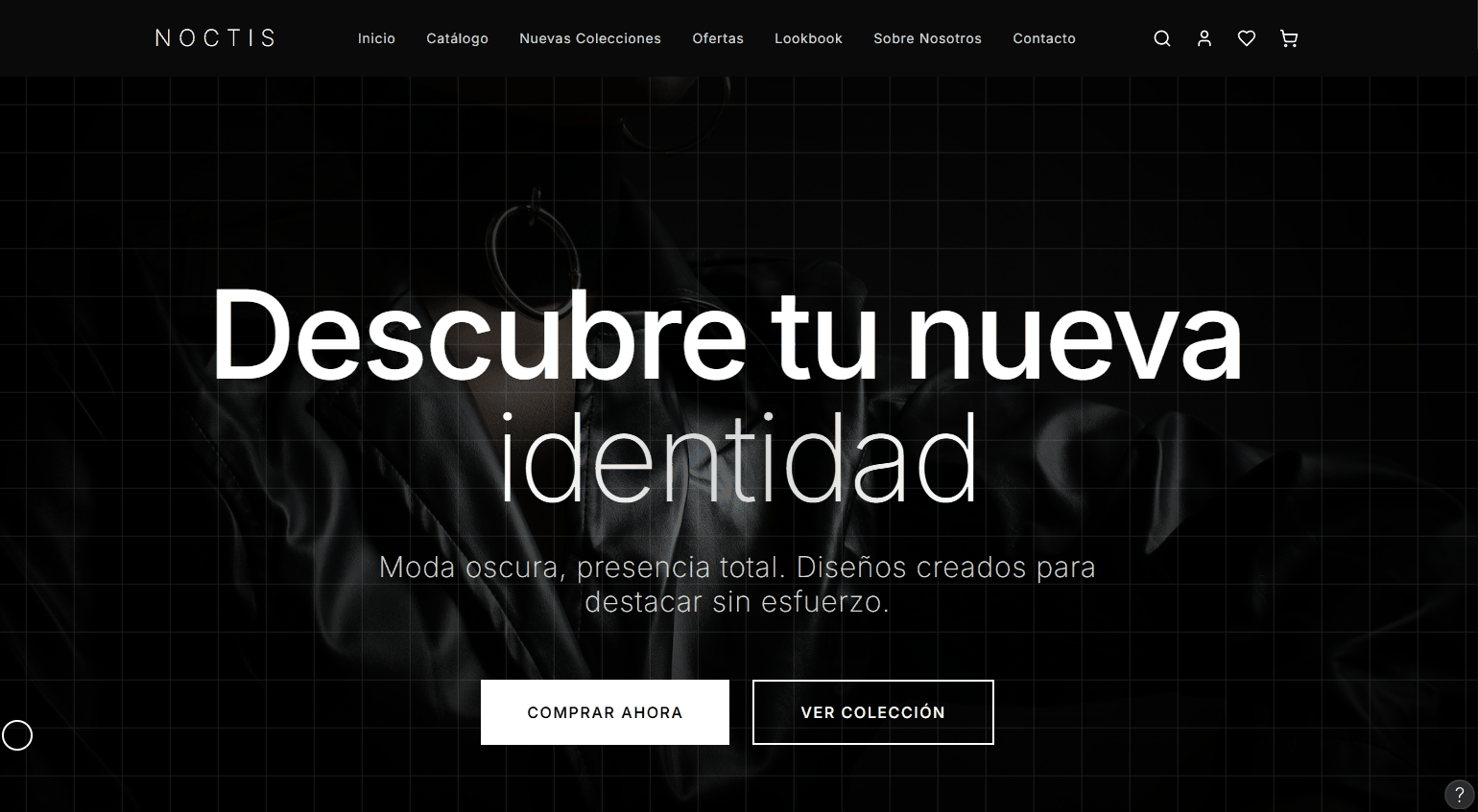 Pantalla de inicio del proyecto