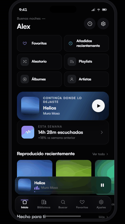 Pantalla de inicio del proyecto