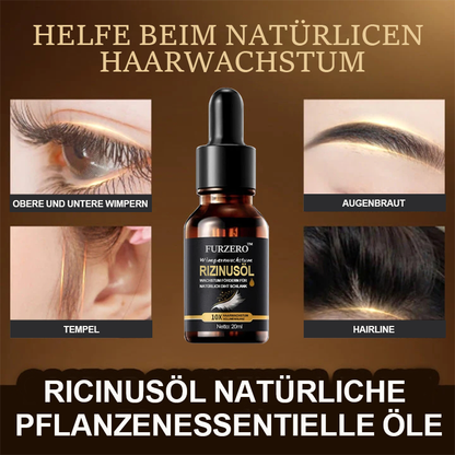 Furzero™ 100% natürliches Rizinusöl Wimpern-, Augenbrauen- und Haarwachstumsserum