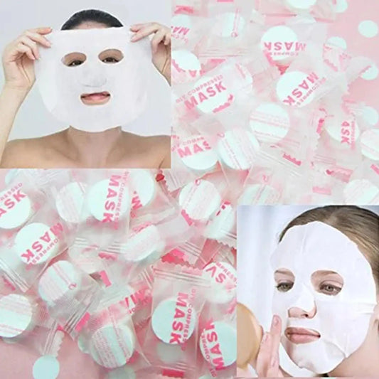 NEW High-End 30/50PCS Einweg-Kompressions-Gesichtsmaske Tragbare nicht gewebte Gesichtsmaske Gesichtstuch Münze Baumwolle eingewickelt Tücher