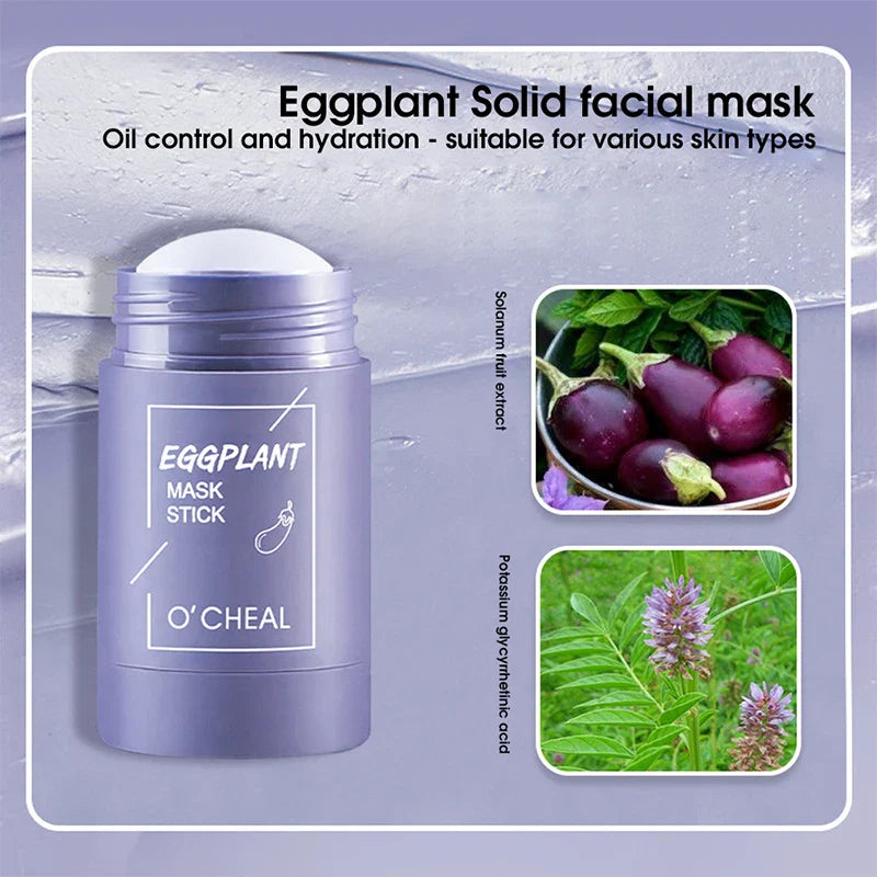 Feste Gesichtsmaske Stick Grüner Tee Honig Pfirsich Reinigung Pore Feuchtigkeitsspendend Lange Kohle Aubergine Schlamm Film