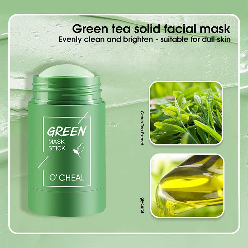 Feste Gesichtsmaske Stick Grüner Tee Honig Pfirsich Reinigung Pore Feuchtigkeitsspendend Lange Kohle Aubergine Schlamm Film