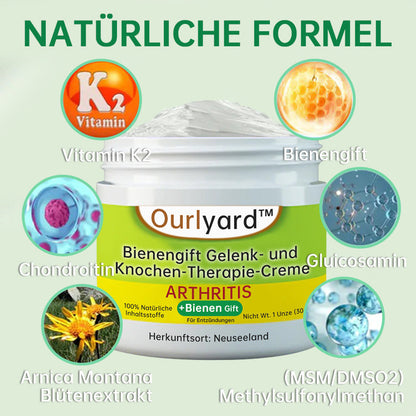 🍀Ourlyard™ Bienengift Gelenk- und Knochen-Therapie-Creme (Vollständige Körpererholung, reine natürliche Formel)