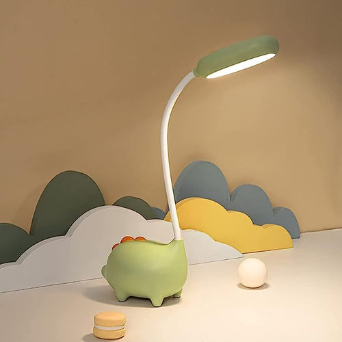 Einzigartige Dinosaurier Schreibtischlampe LED-Nachtlicht für Kinder Wireless Charging Student Learning Augenschutz Lampe USB wiederaufladbare Home Schlafzimmer Studie Schreibtisch Zimmer Dekoration Lampe ist die Teens Mädchen beste Geschenk